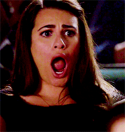 Shocked Lea Michele GIF