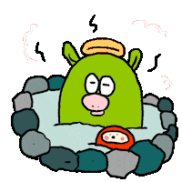 Hot Spring Bath Sticker