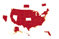 VMIalumni red states vmi us map Sticker