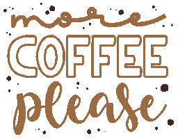 Coffee Please Sticker by TK Lettering