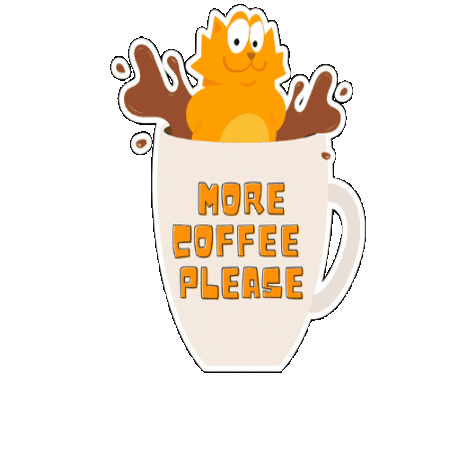 Spitogatos_gr coffee coffee please more coffee please cat coffee Sticker