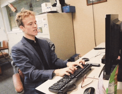 imofficiallyjack giphyupload office computer suit GIF