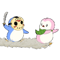 Friday The 13Th Running Sticker by Pudgy Penguins