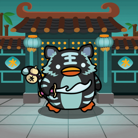digitalducks giphyupload stabby quacks cartoon duck GIF