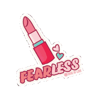doseofloveus cosmetics lipstick make up fearless Sticker
