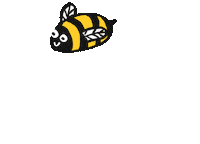Flying Bumble Bee Sticker by megan lockhart