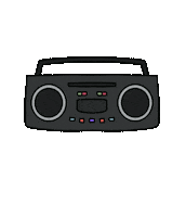 moreth4nwords music retro 90s radio Sticker