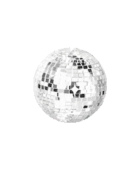 handmadebyleeza retro vintage ball disco Sticker