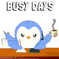 Work Working Sticker by Pudgy Penguins