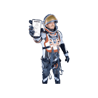 Aliens Astronaut Sticker by moebelroller
