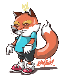 Fox Graffiti Sticker by Cabelin/ Amizade