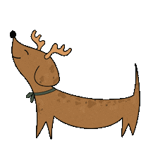 Rudolph The Red Nosed Reindeer Dog Sticker