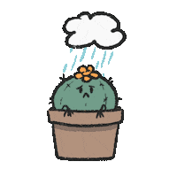 UneCactus sad rain depression cactus Sticker