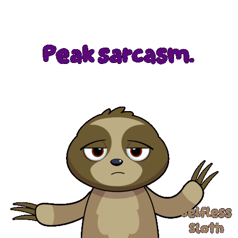 Sarcasm Sloth Sticker by VeeFriends