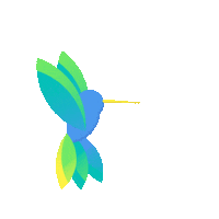 sjgmotion bird flying wings gradient Sticker