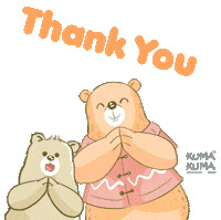 Thanks Love Sticker by Kuma Kuma