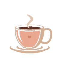 esthethic hot heart coffee home Sticker