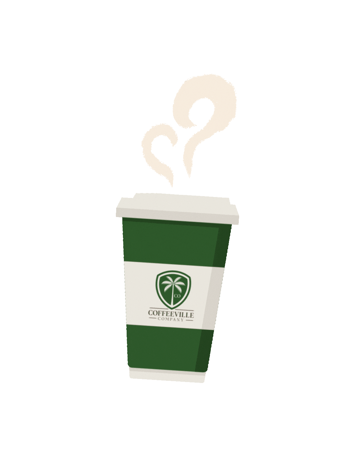 Latte Steaming Coffee Sticker by Coffeeville