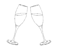 Cheers Wedding Sticker