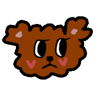 yoieb angry mad bear upset Sticker