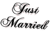 Just Married Wedding Sticker by GIPHY Text