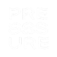 Presssure brand flag graphic design print Sticker