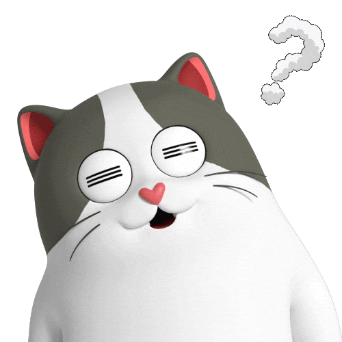 Confused Cat Sticker by Liberty Cats Emojis