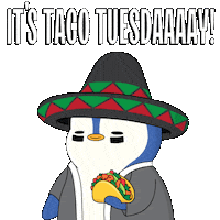 Taco Bell Penguin Sticker by Pudgy Penguins