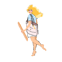 French Girl Pain Sticker