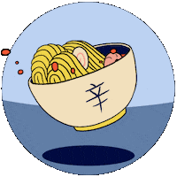 Hungry Japanese Sticker by Thomas Bruinsma