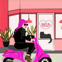 bossdotty motorcycle feminist badass vespa GIF