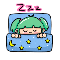 Hypersve girl kawaii night sleep Sticker