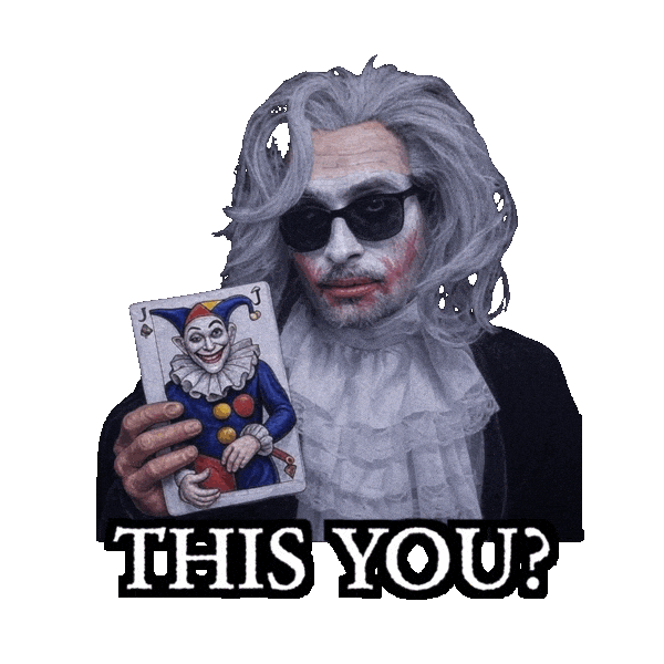 Clown Are You Dumb Sticker