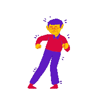Happy Dance Sticker by Frederic Siegel