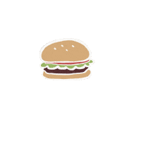 Hilystarry food hamburger 可愛 手繪 Sticker