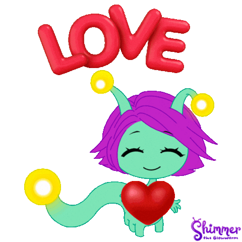 Love Bomb Hearts Sticker by ShimmertheGlowworm