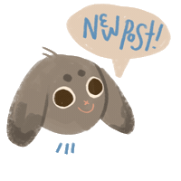 kwibuki new post bunny newpost rabbit Sticker