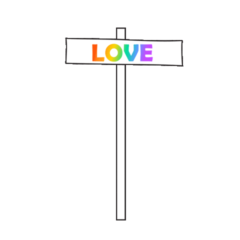 Rainbow Love Sticker by Korkaew