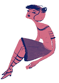 Girl Sticker by Ioana Nicoară