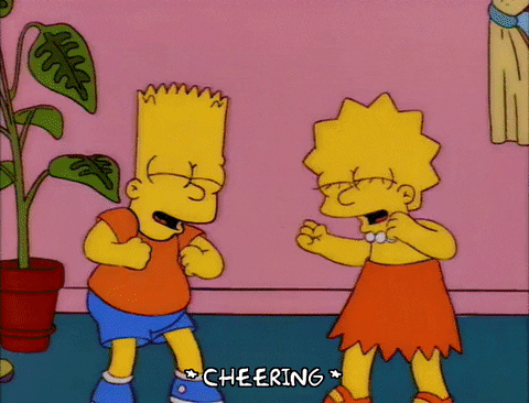 homer simpson celebration GIF