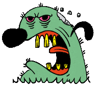 Scared Dog Sticker by DOGZZZ