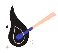 Fire Match Sticker by Manon Louart