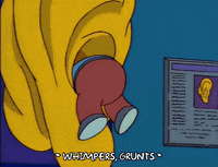 Season 9 Clean Ears GIF by The Simpsons