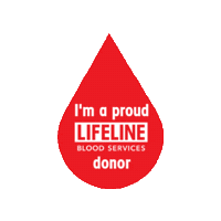 Donate Blood Donor Sticker by Lifeline Blood Services