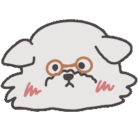 Dog Glasses Sticker