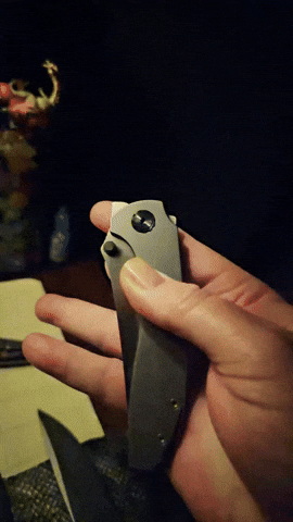 nilknarf1 pocket knife folding knife titanium knife fidget toy knofe GIF