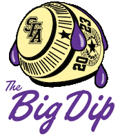 Bleed Purple Sticker by SFASU