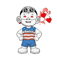 American Dream Love Vibes Sticker by Zhot