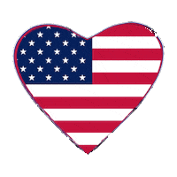 American Flag Heart Sticker by SoldByMaurice