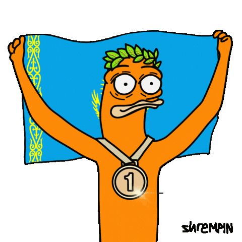 Gold Medal Flag Sticker by shremps